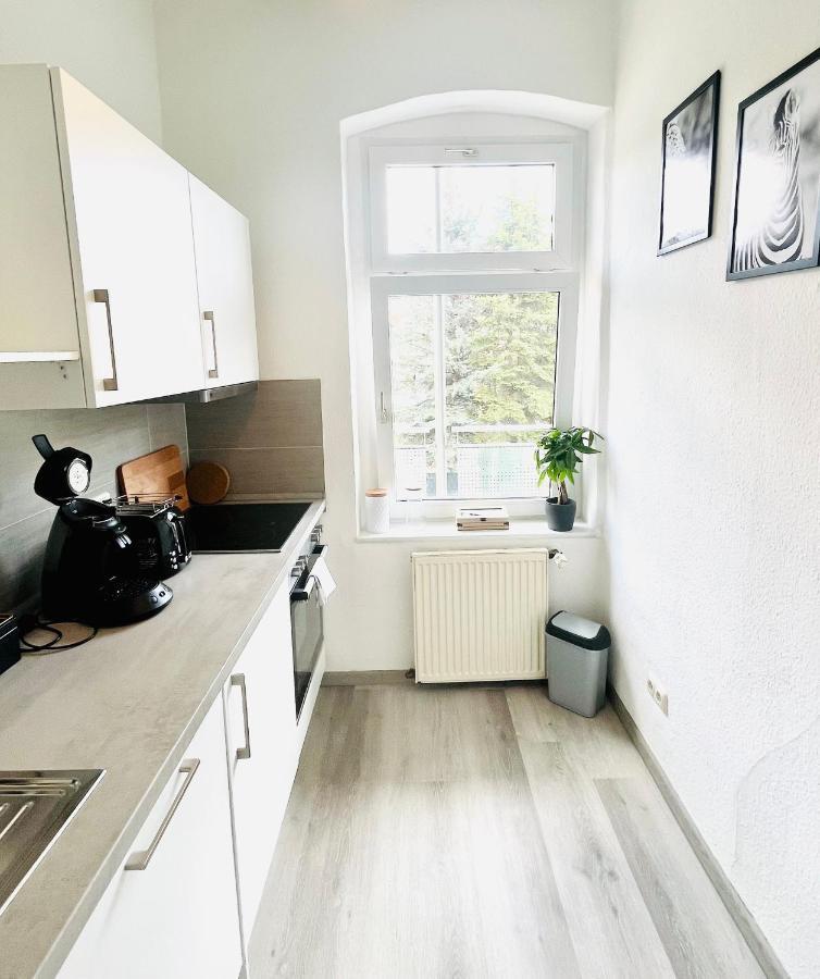 Renoviertes Apartment in zentraler Lage - WLAN, Netflix, Küche und Queensize-Bett für 4 Gäste Érfurt Exterior foto